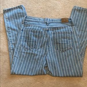 American eagle striped mom jeans